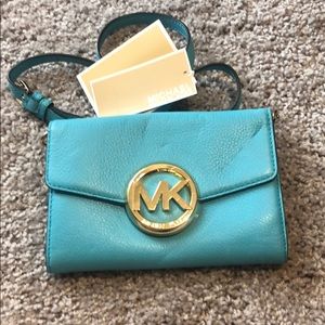 Michael Kors Crossbody robins egg blue purse